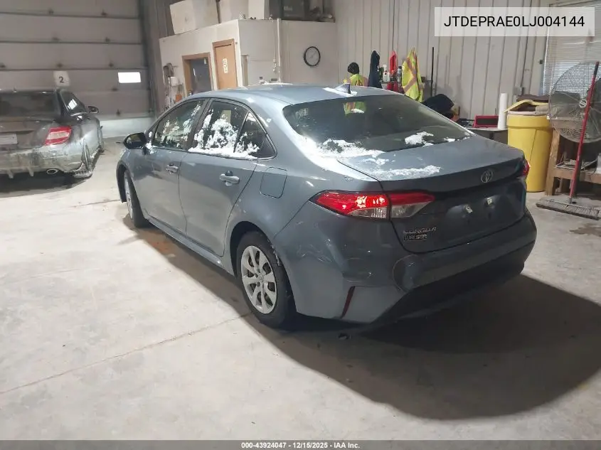 JTDEPRAE0LJ004144 2020 Toyota Corolla Le