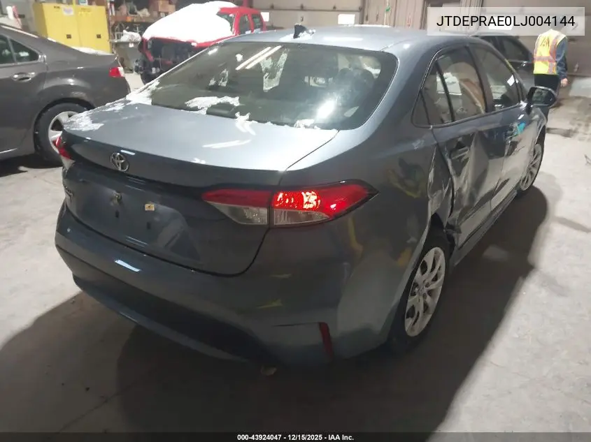 JTDEPRAE0LJ004144 2020 Toyota Corolla Le