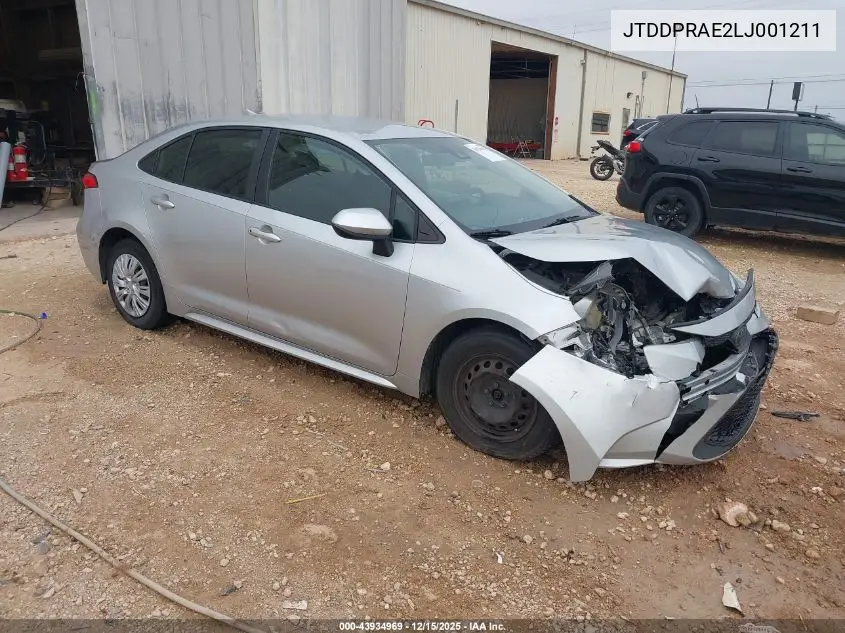 JTDDPRAE2LJ001211 2020 Toyota Corolla L