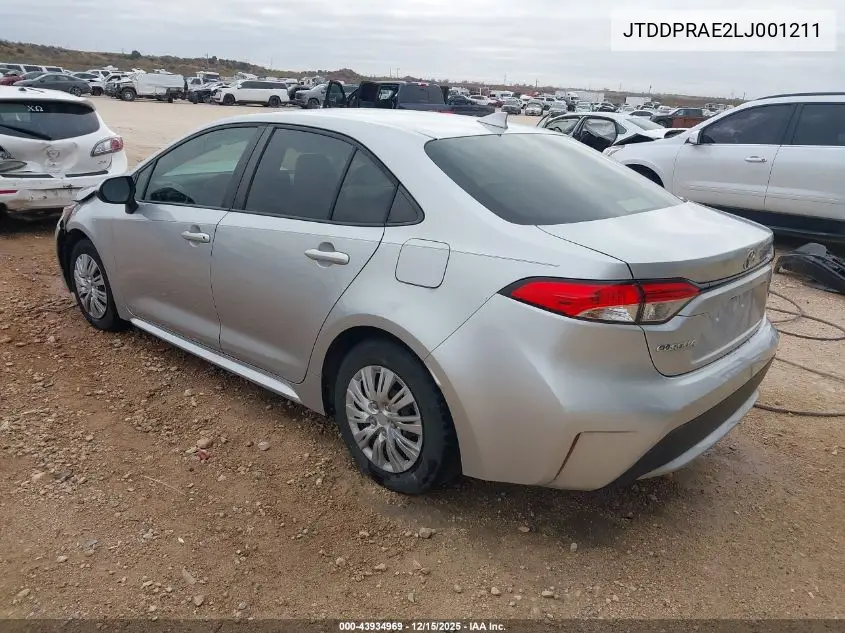 JTDDPRAE2LJ001211 2020 Toyota Corolla L