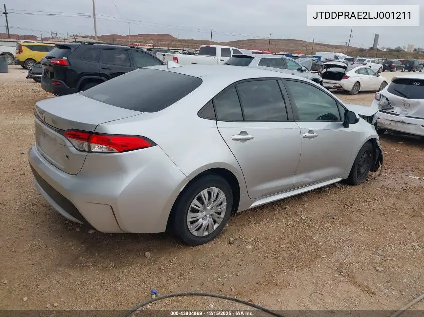 JTDDPRAE2LJ001211 2020 Toyota Corolla L