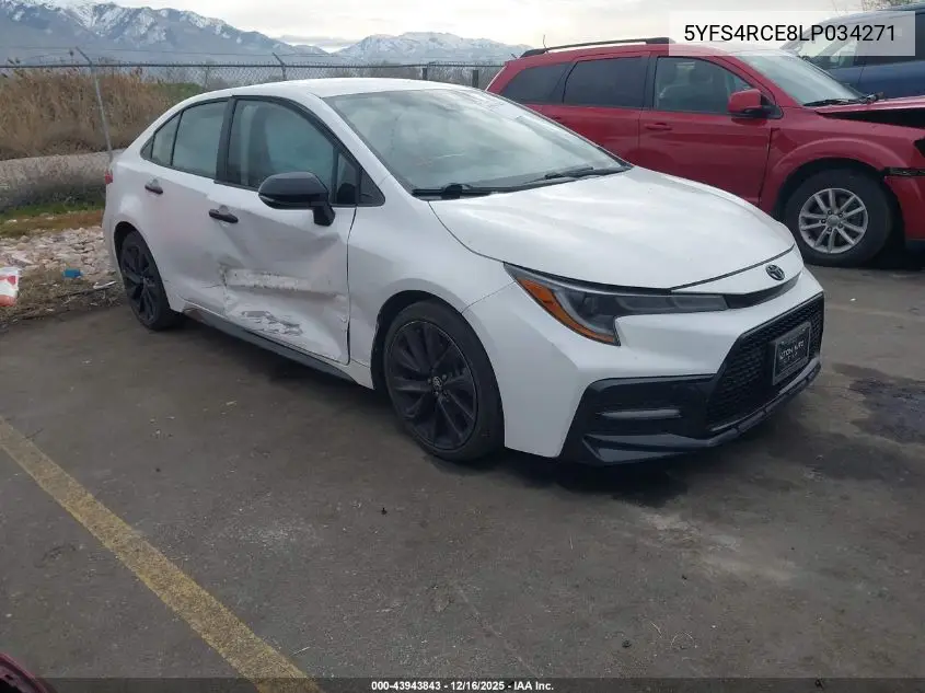 5YFS4RCE8LP034271 2020 Toyota Corolla Se Nightshade Edition