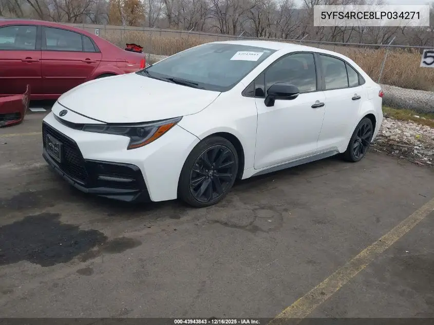 5YFS4RCE8LP034271 2020 Toyota Corolla Se Nightshade Edition