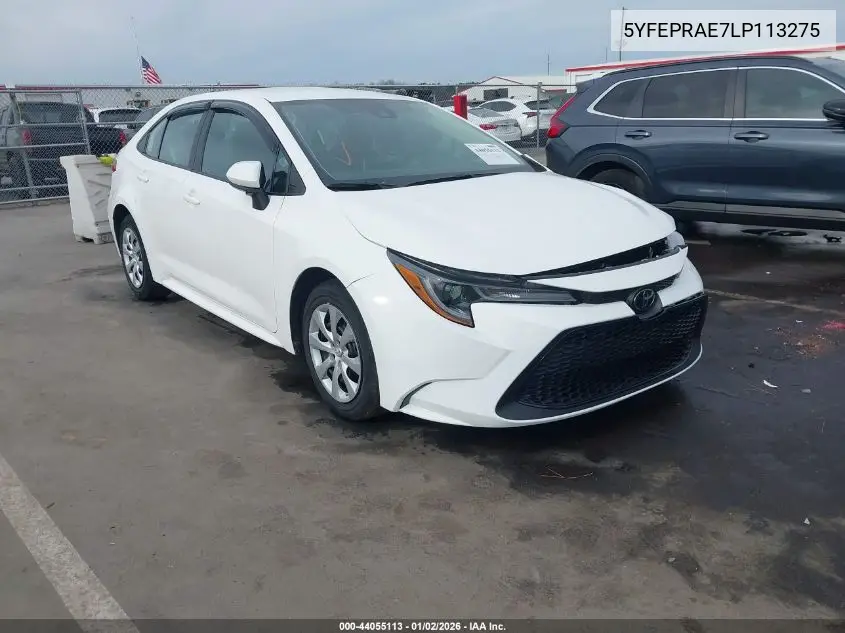 5YFEPRAE7LP113275 2020 Toyota Corolla Le