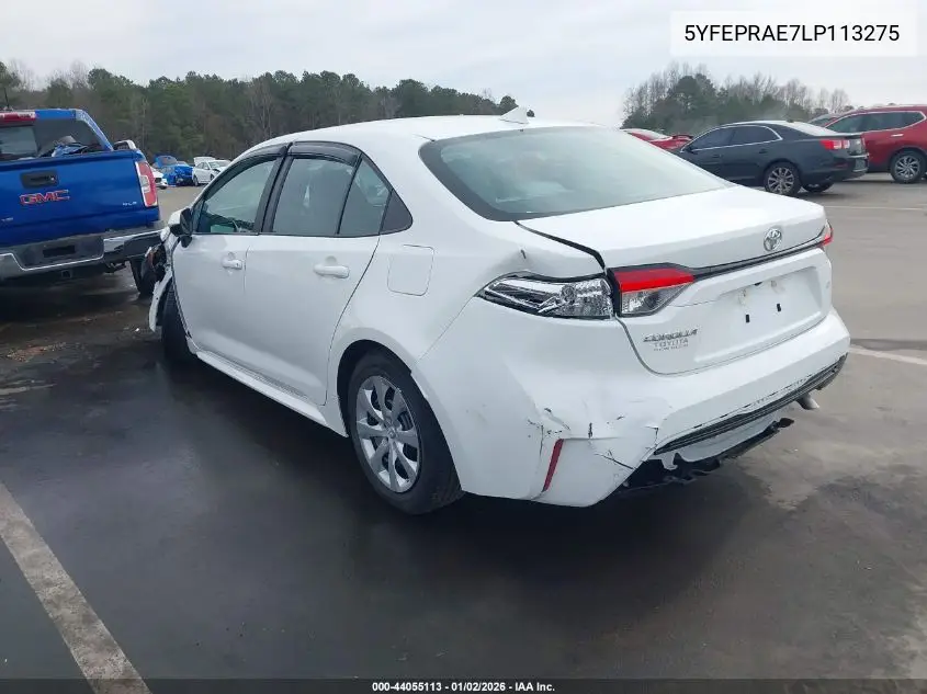 5YFEPRAE7LP113275 2020 Toyota Corolla Le