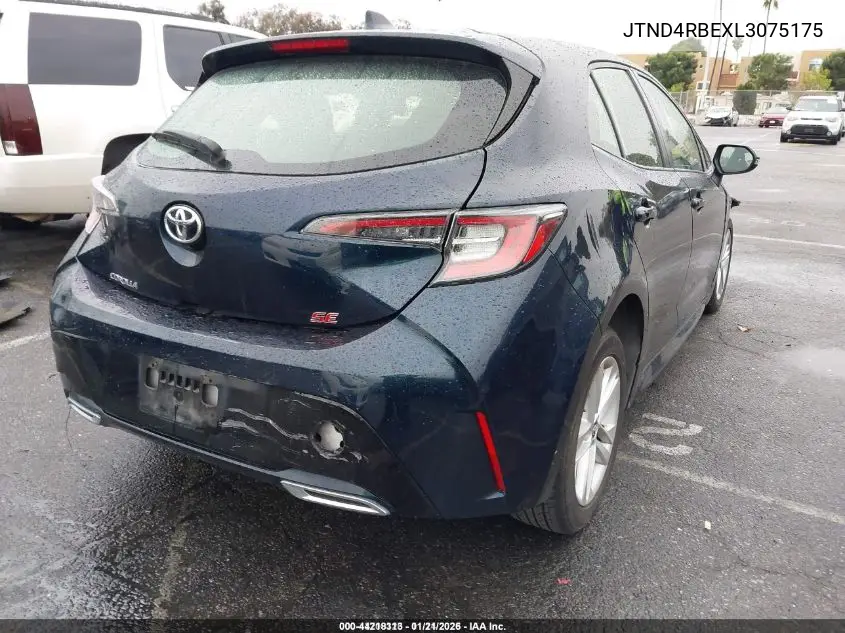 JTND4RBEXL3075175 2020 Toyota Corolla Se
