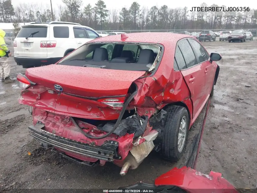 JTDEBRBE7LJ006356 2020 Toyota Corolla Hybrid Le