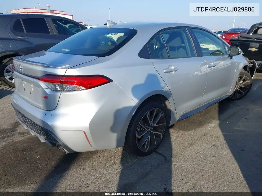 JTDP4RCE4LJ029806 2020 Toyota Corolla Se