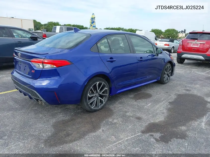 JTDS4RCE3LJ025224 2020 Toyota Corolla Se