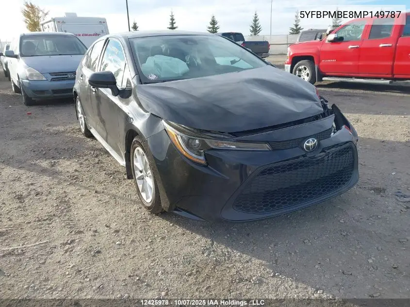 5YFBPMBE8MP149787 2021 Toyota Corolla Le