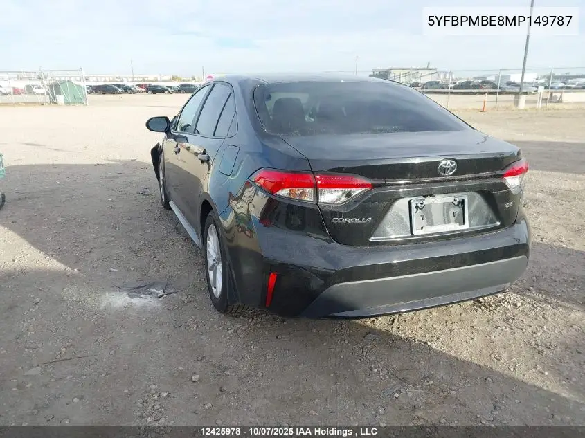 5YFBPMBE8MP149787 2021 Toyota Corolla Le