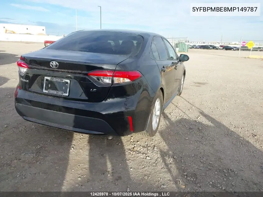 5YFBPMBE8MP149787 2021 Toyota Corolla Le