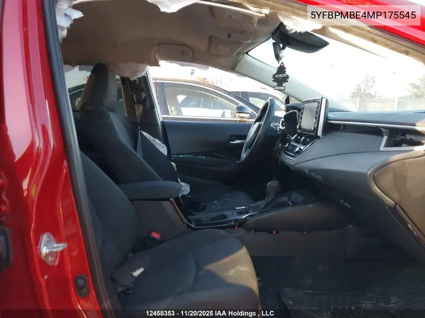 5YFBPMBE4MP175545 2021 Toyota Corolla Le