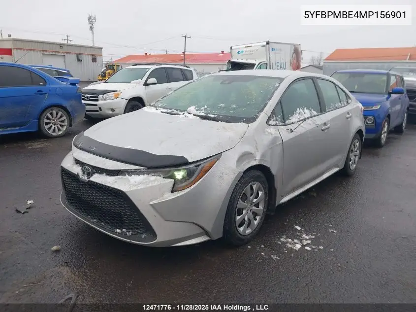 5YFBPMBE4MP156901 2021 Toyota Corolla