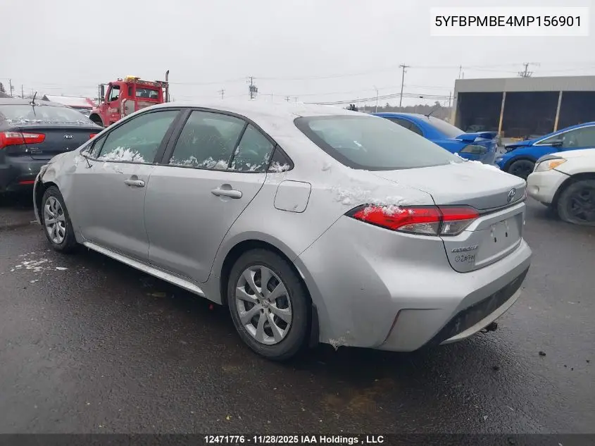 5YFBPMBE4MP156901 2021 Toyota Corolla