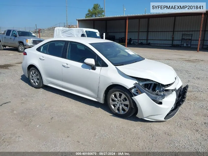 5YFEPMAEXMP201841 2021 Toyota Corolla Le