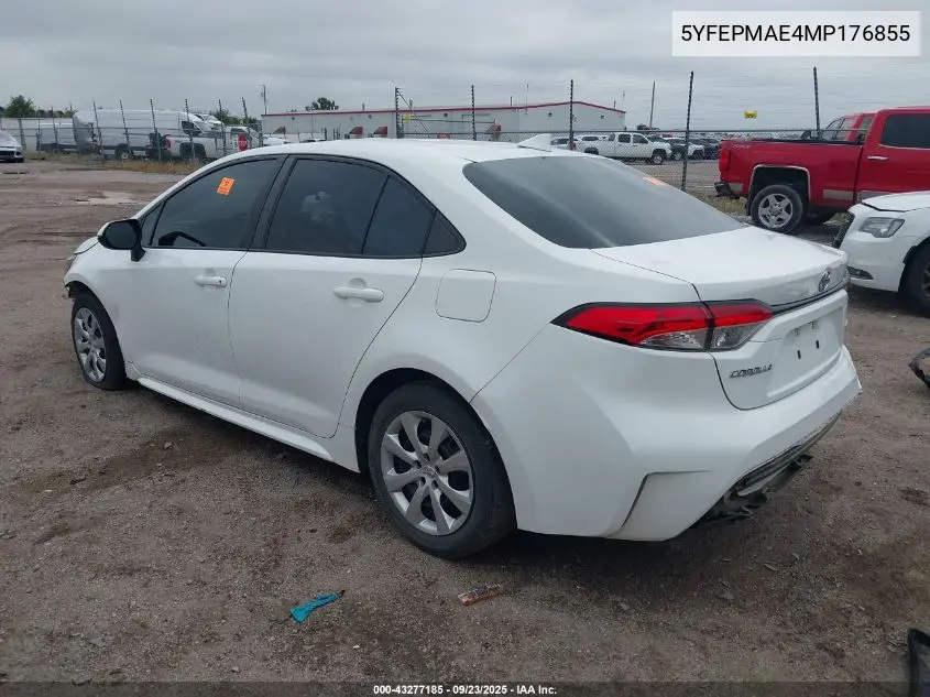 5YFEPMAE4MP176855 2021 Toyota Corolla Le