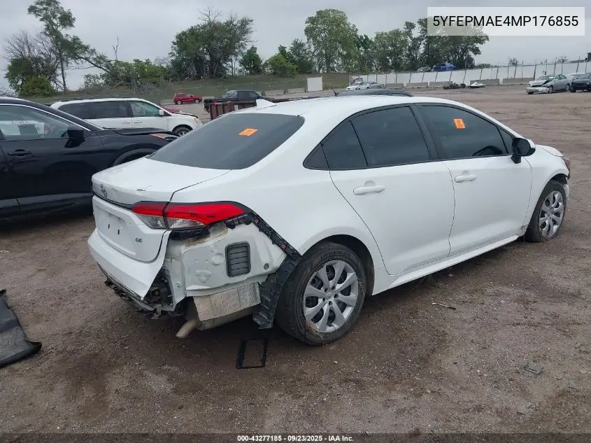 5YFEPMAE4MP176855 2021 Toyota Corolla Le