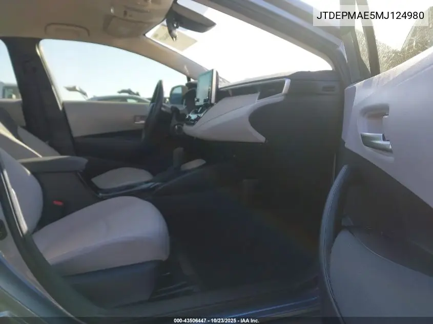 JTDEPMAE5MJ124980 2021 Toyota Corolla Le