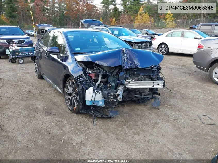 JTDP4MCE3MJ065345 2021 Toyota Corolla Se