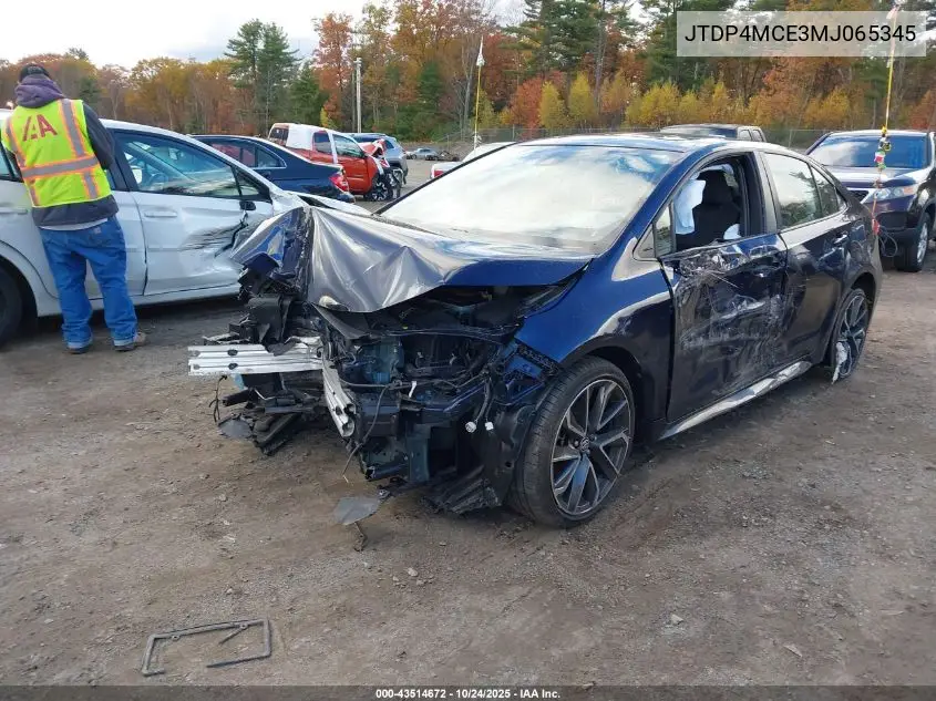 JTDP4MCE3MJ065345 2021 Toyota Corolla Se