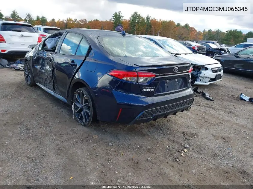 JTDP4MCE3MJ065345 2021 Toyota Corolla Se