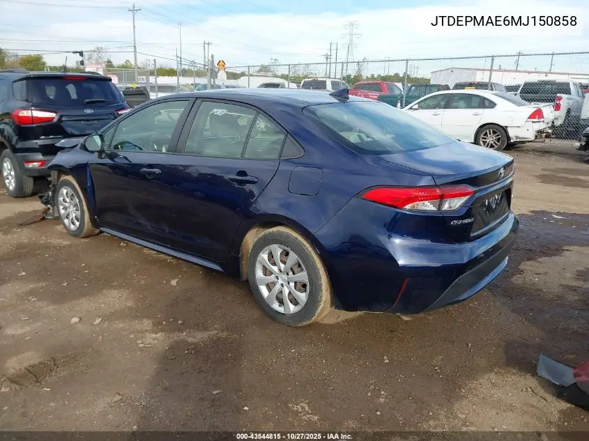 JTDEPMAE6MJ150858 2021 Toyota Corolla Le