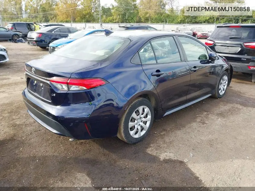 JTDEPMAE6MJ150858 2021 Toyota Corolla Le