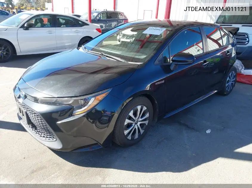 JTDEAMDEXMJ011121 2021 Toyota Corolla Hybrid Le