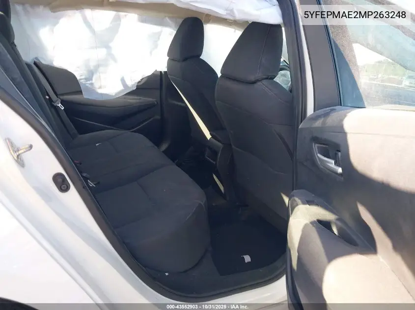 5YFEPMAE2MP263248 2021 Toyota Corolla Le