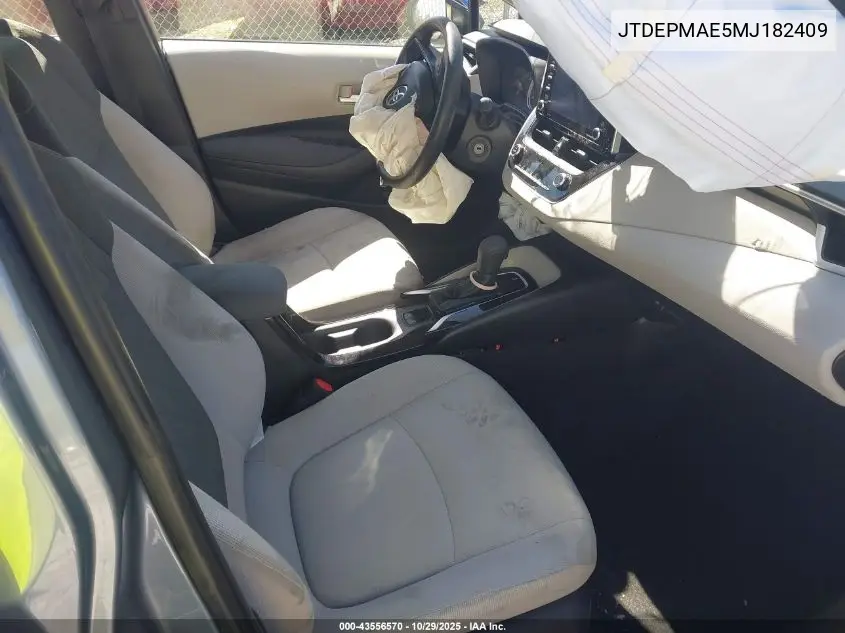 JTDEPMAE5MJ182409 2021 Toyota Corolla Le