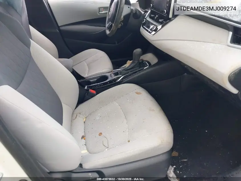 JTDEAMDE3MJ009274 2021 Toyota Corolla Hybrid Le