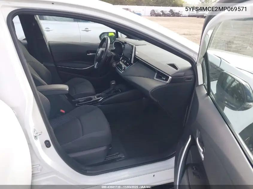 5YFS4MCE2MP069571 2021 Toyota Corolla Se Nightshade Edition