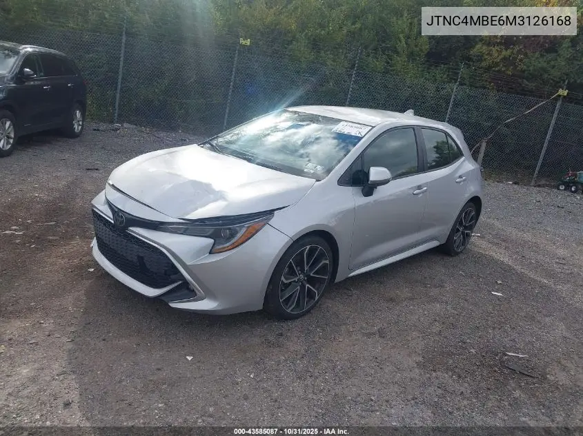 JTNC4MBE6M3126168 2021 Toyota Corolla Xse