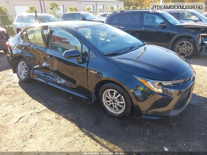 JTDEAMDEXMJ009742 2021 Toyota Corolla Hybrid Le