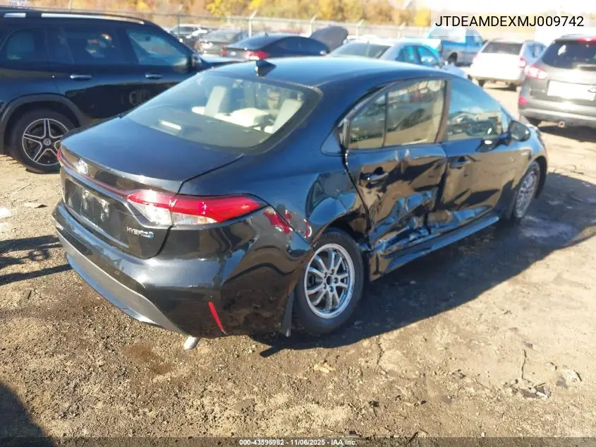 JTDEAMDEXMJ009742 2021 Toyota Corolla Hybrid Le