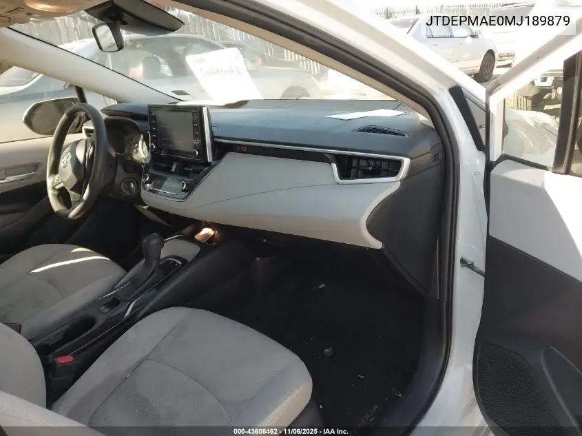 JTDEPMAE0MJ189879 2021 Toyota Corolla Le