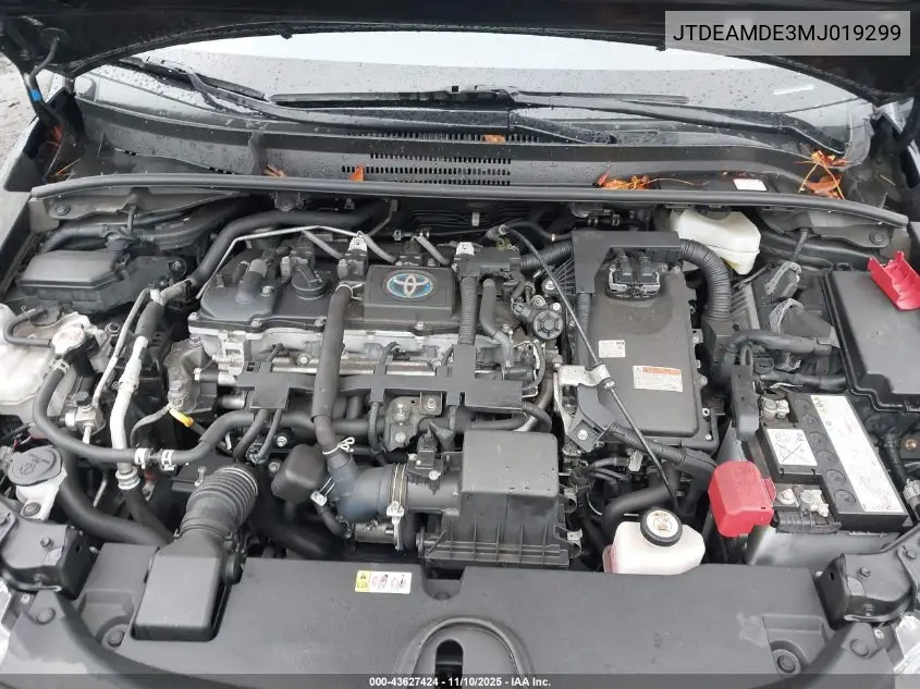 JTDEAMDE3MJ019299 2021 Toyota Corolla Hybrid Le