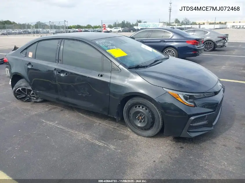JTDS4MCE7MJ072468 2021 Toyota Corolla Se