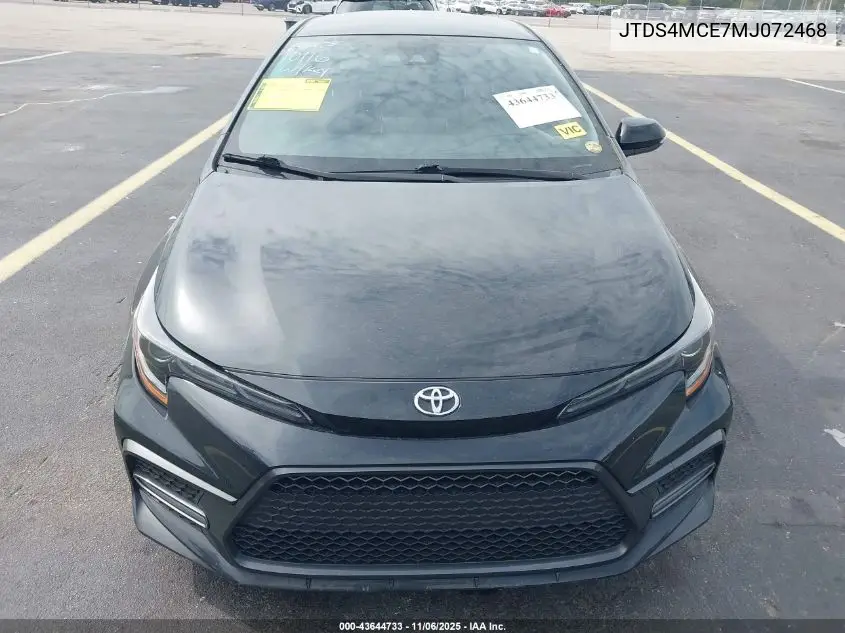 JTDS4MCE7MJ072468 2021 Toyota Corolla Se