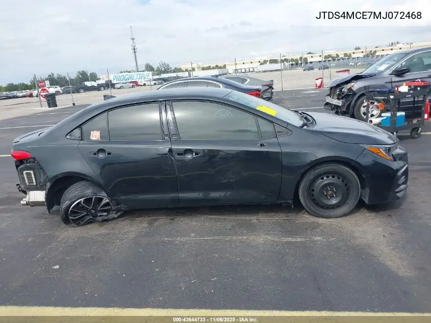 JTDS4MCE7MJ072468 2021 Toyota Corolla Se
