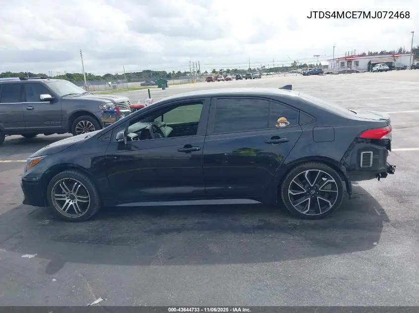 JTDS4MCE7MJ072468 2021 Toyota Corolla Se
