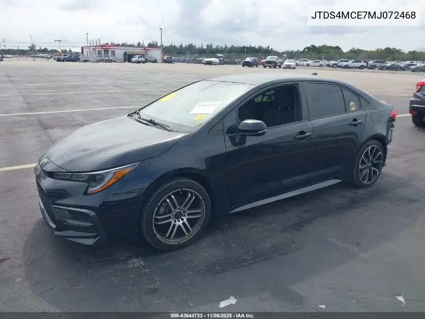 JTDS4MCE7MJ072468 2021 Toyota Corolla Se