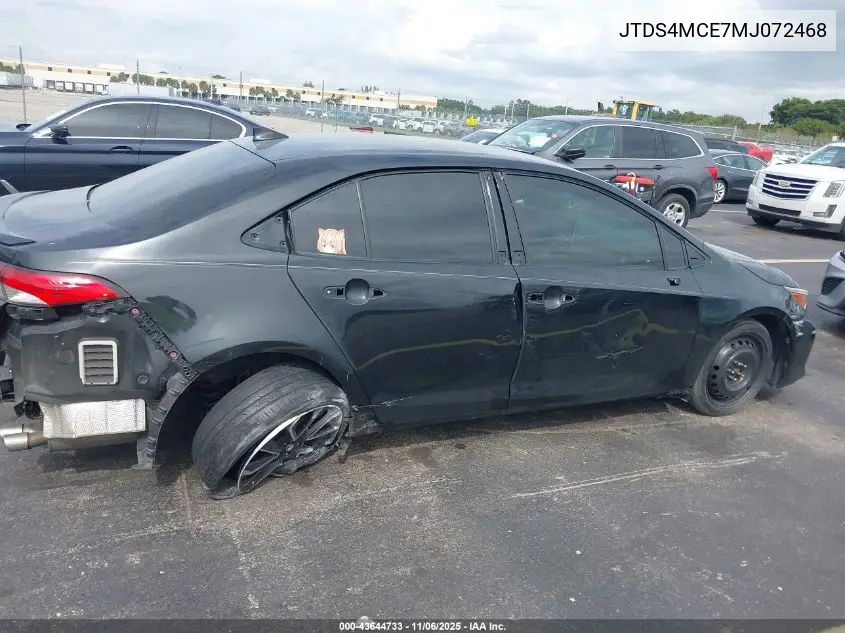JTDS4MCE7MJ072468 2021 Toyota Corolla Se