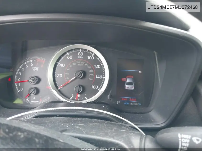 JTDS4MCE7MJ072468 2021 Toyota Corolla Se
