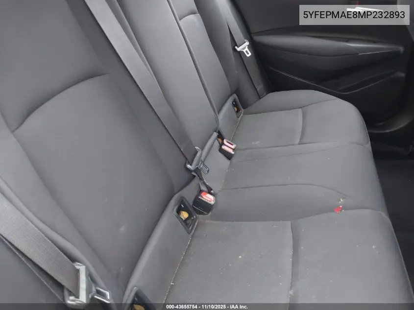 5YFEPMAE8MP232893 2021 Toyota Corolla Le