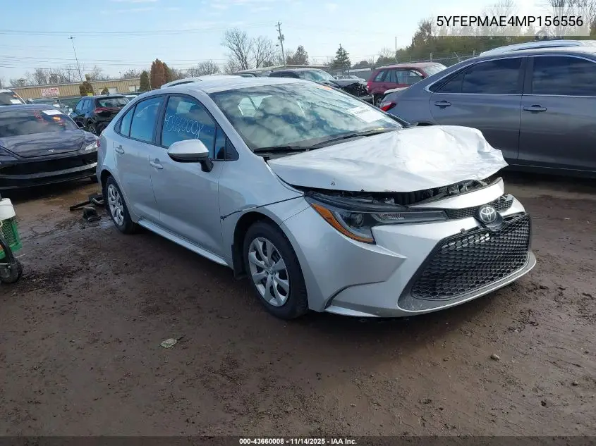 5YFEPMAE4MP156556 2021 Toyota Corolla Le