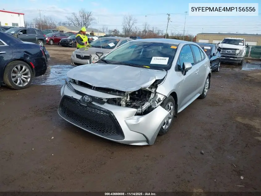 5YFEPMAE4MP156556 2021 Toyota Corolla Le