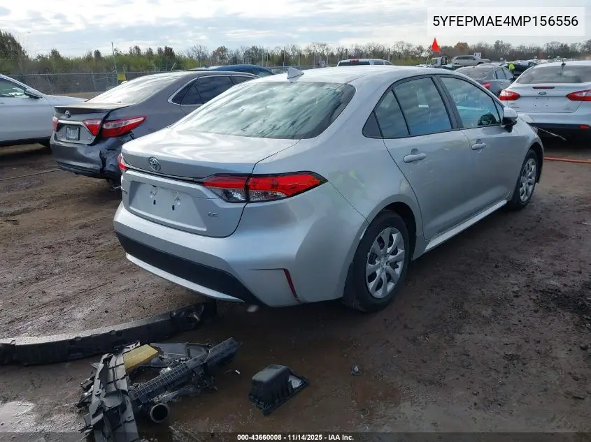 5YFEPMAE4MP156556 2021 Toyota Corolla Le