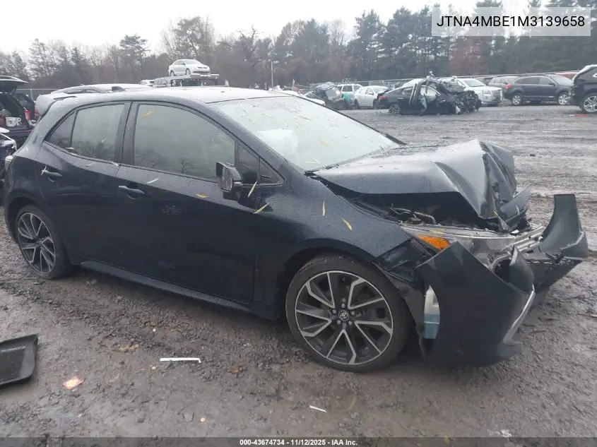 JTNA4MBE1M3139658 2021 Toyota Corolla Xse